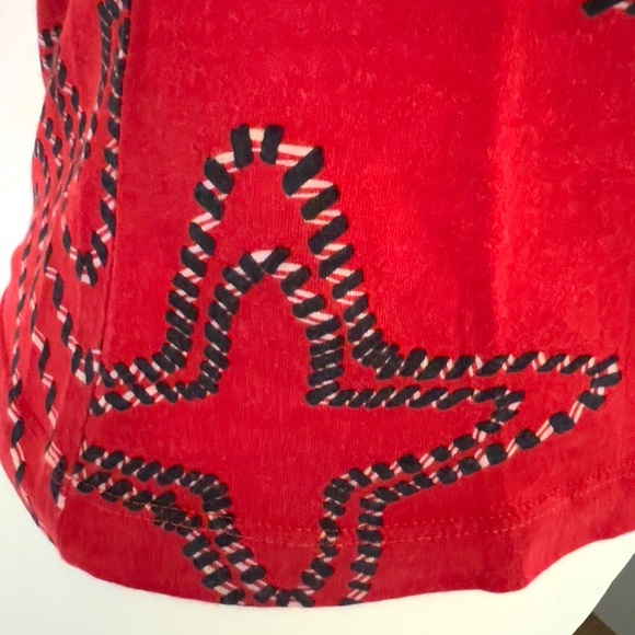 Valentino Jeans/Sport red cropped, cap sleeve T - Picture 4 of 10